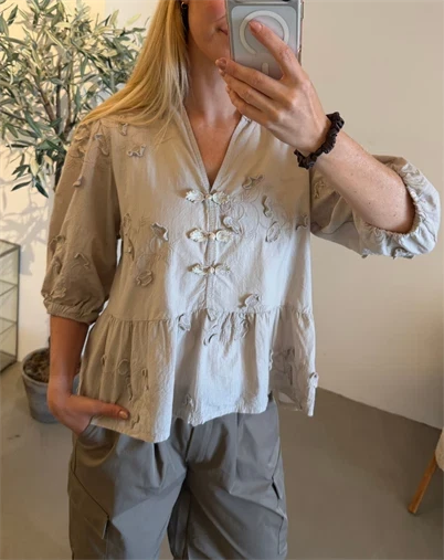 Marta du Chateau - MDCSafiya Bluse - Beige